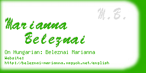 marianna beleznai business card